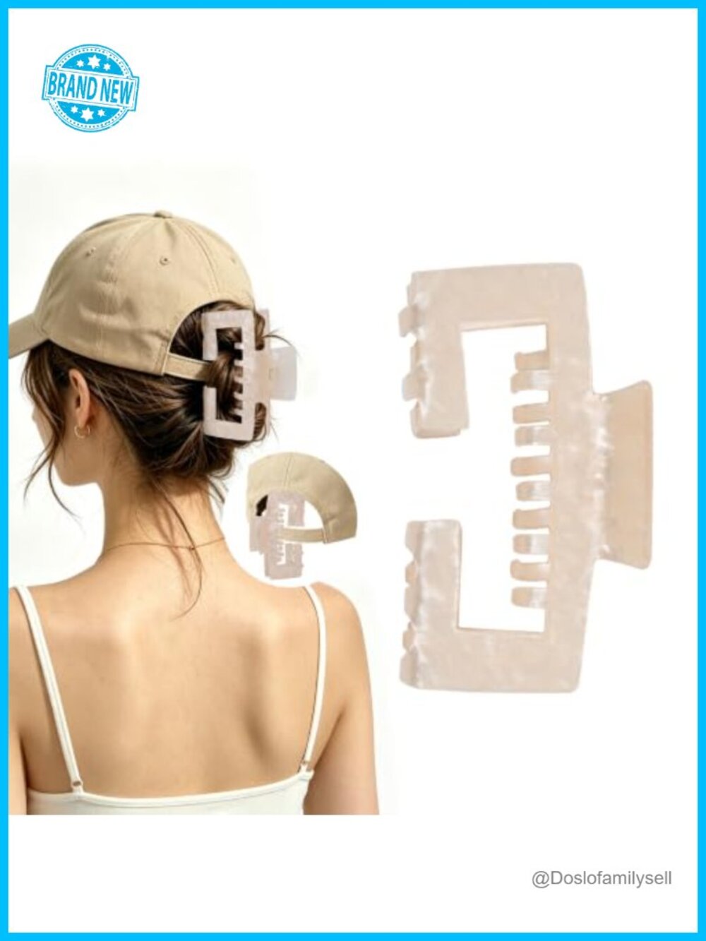 Acetate Large Hat Hair Claw Clips for Women Baseball Cap Trucker Hat